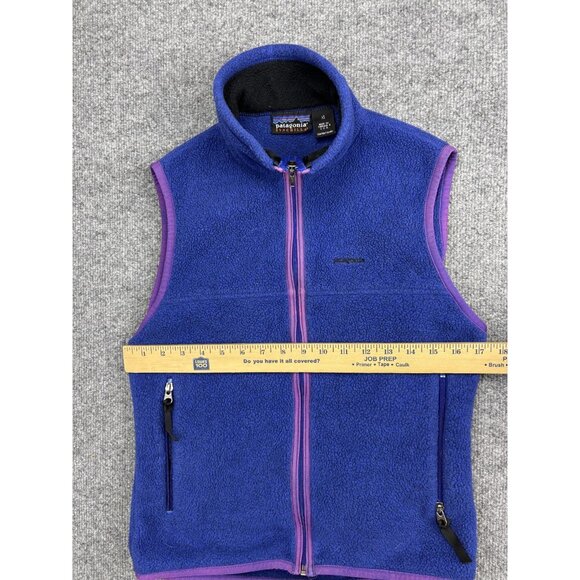 Vintage Patagonia Synchilla Fleece Vest Womens XS Blue Full Zip Made USA 90s - Picture 5 of 7